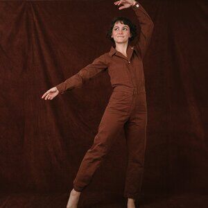 Big Bud Press Fudgesicle Brown Long Sleeve Jumpsuit Discontinued Unisex Size 2XL